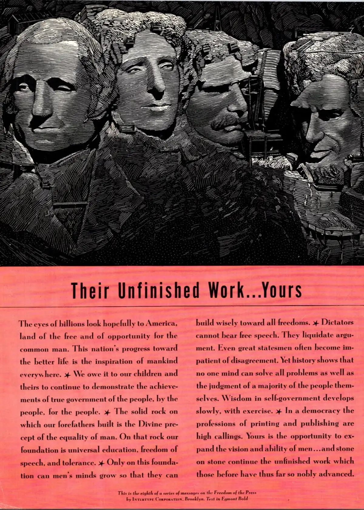 Intertype Freedom of the Press advertisement