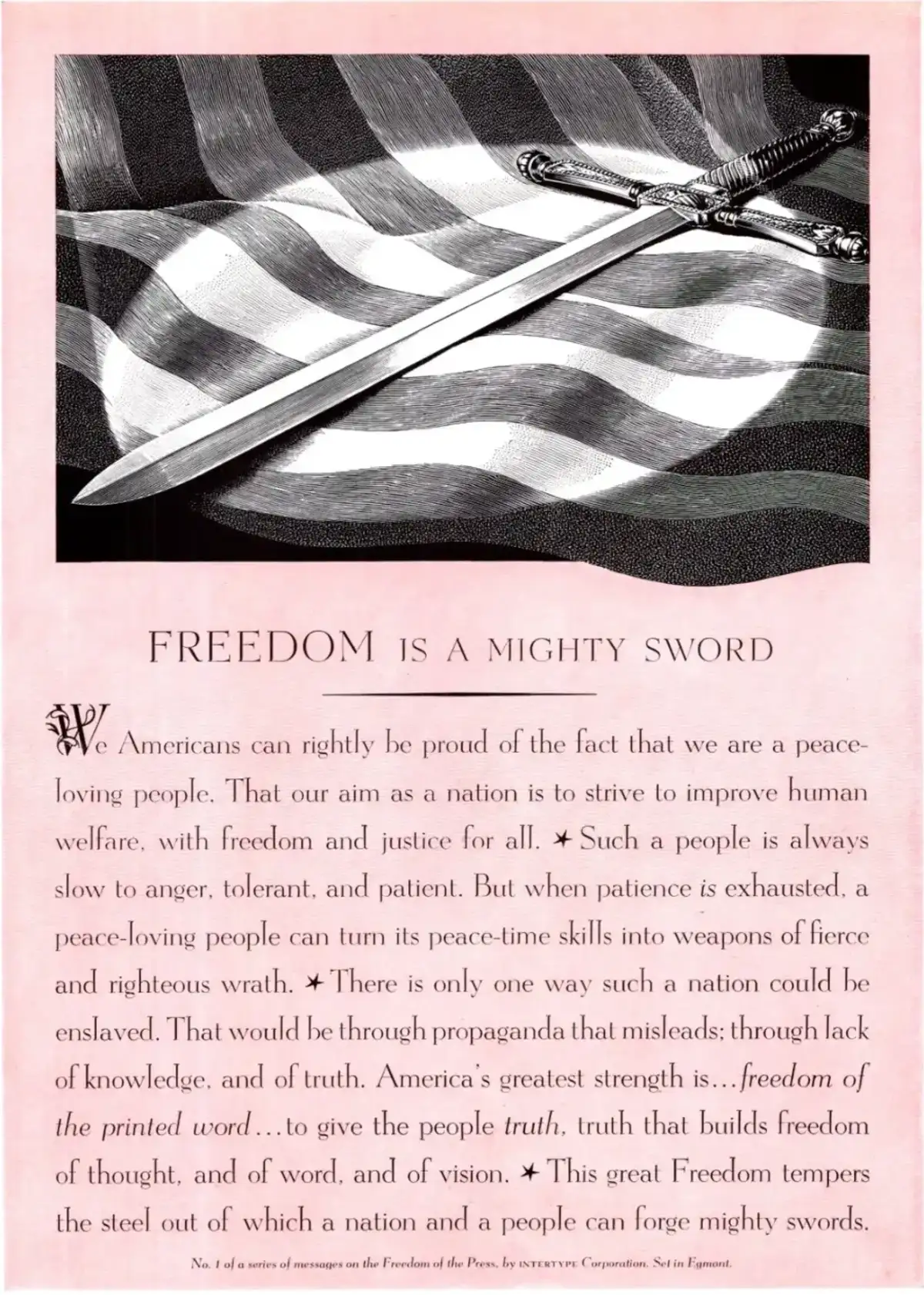 Intertype Freedom of the Press advertisement